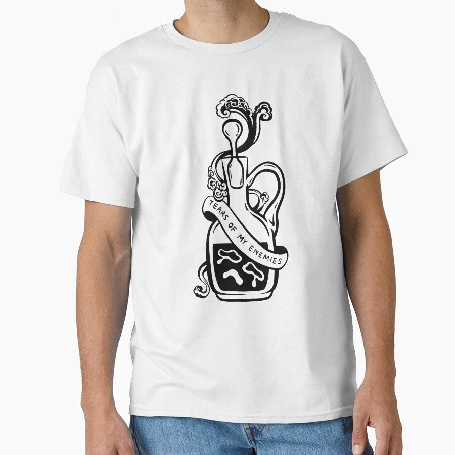 Tears of My Enemies (Potion Bottle Graffiti Tattoo Style) - Black Ink Version by FestiProper