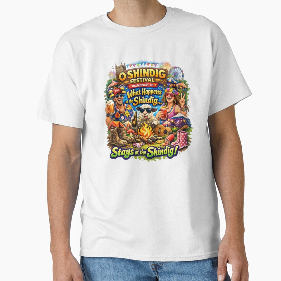 O Shindig Festival Malmesbury UK Party Shirt – What Happens at the Shindig Stays at the Shindig Funny Festival Tee by Sushikidsntod