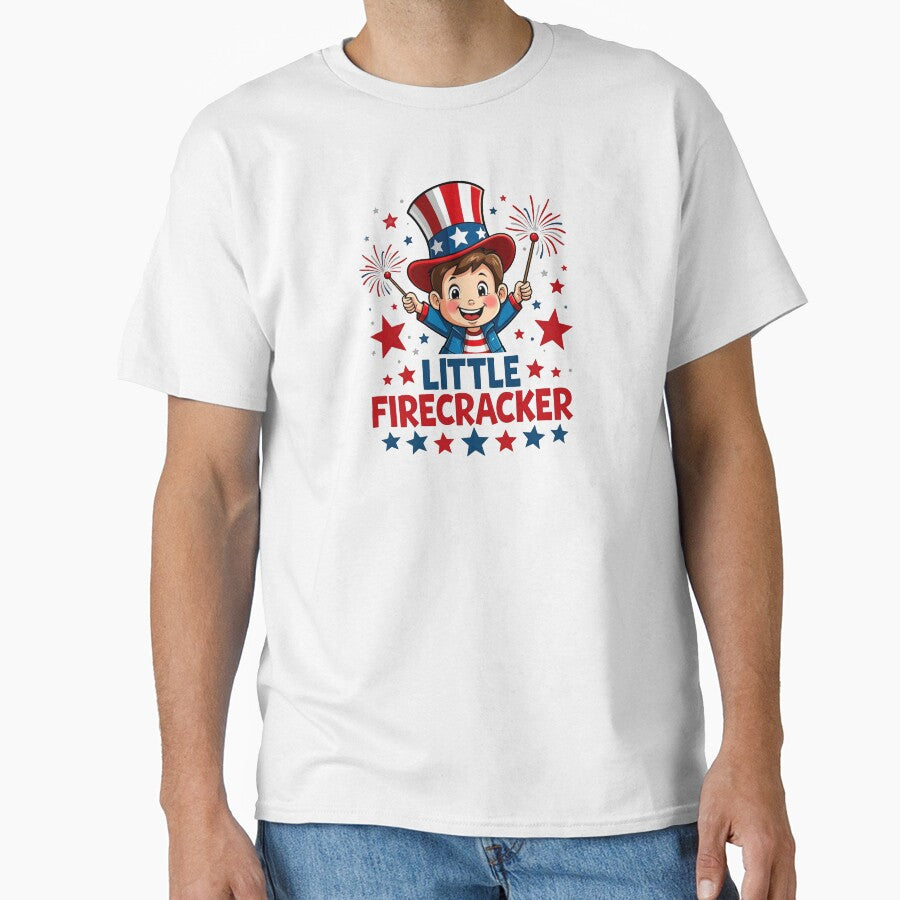 Little Firecracker Kids Shirt – Cute 4th of July Patriotic Tee by SNW-Collective