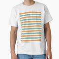 Fun Summer Green Orange Stripes by travellb