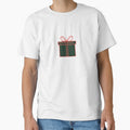 Minimalist Green Gift Box Outline with Ribbon Holiday Design by gk-creations