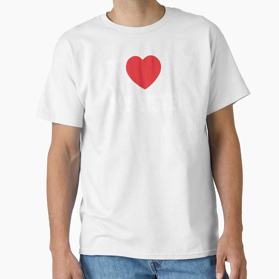 I Love My Sister Family Love Heart Gift by Heddar Badreddine