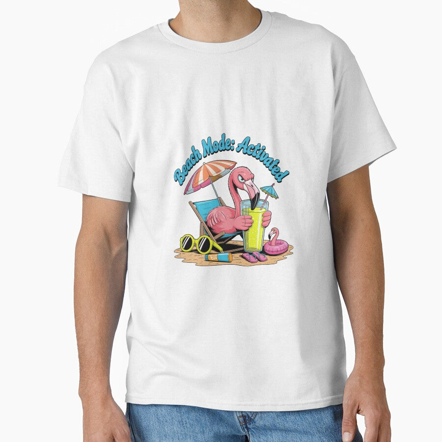 Beach Mode Activated Flamingo Summer Vacation | Funny Tropical Beach by PIXENTRA