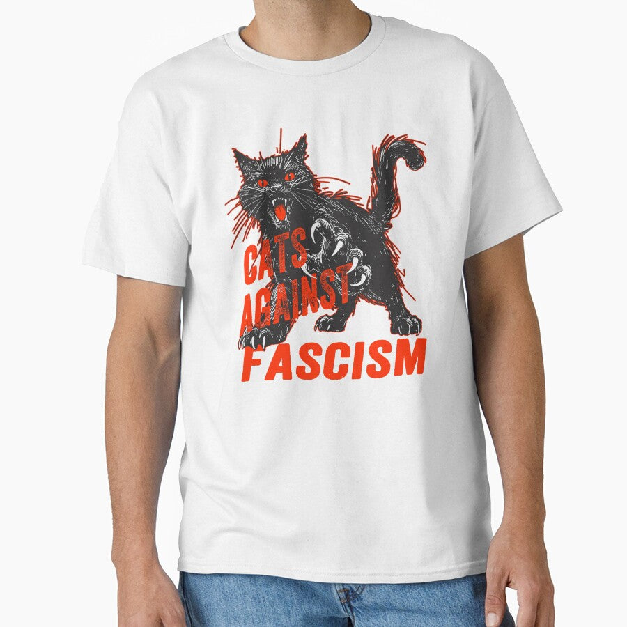 Cats Against Fascism Black Cat by KilkennyCat Art