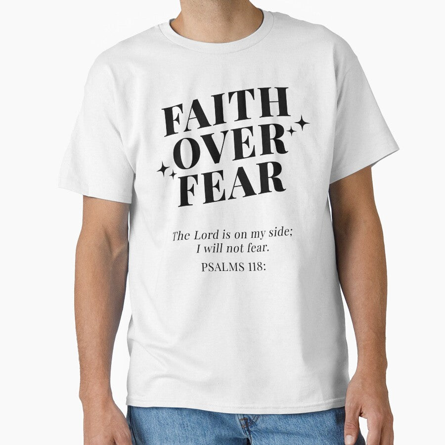Faith Over Fear (Black) by NesaArtSpace