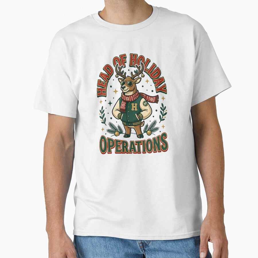 Head of Holiday Operations Shirt, Funny Christmas Shirt, Xmas Office Party Shirt, Christmas Manager Gift, Holiday Season Apparel, Festive Graphic Tee by VectorJoy