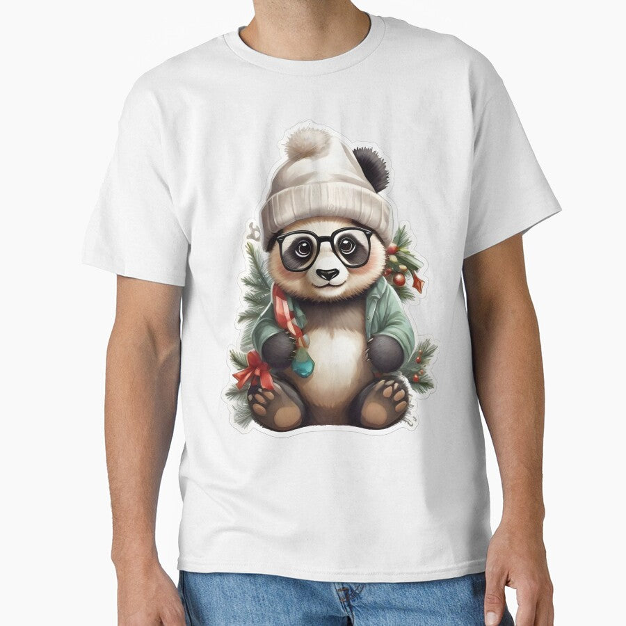 Kawaii Christmas Panda Cute and Cuddly Panda Art by PintERest0