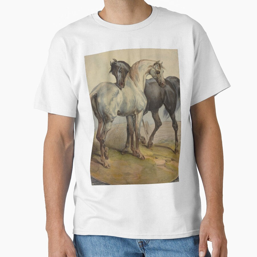 Beautiful Horses Lithography (1838) by Vintage-TM
