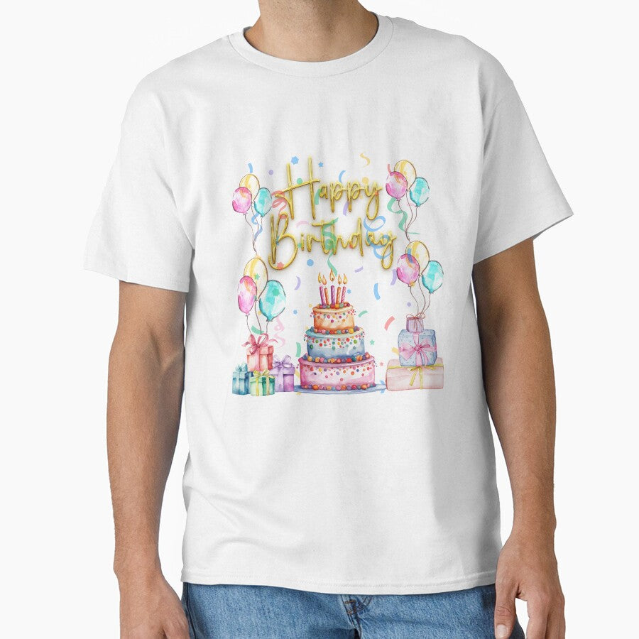 Happy Birthday Celebration – Cake, Balloons & Gifts Design by Mona-kewana