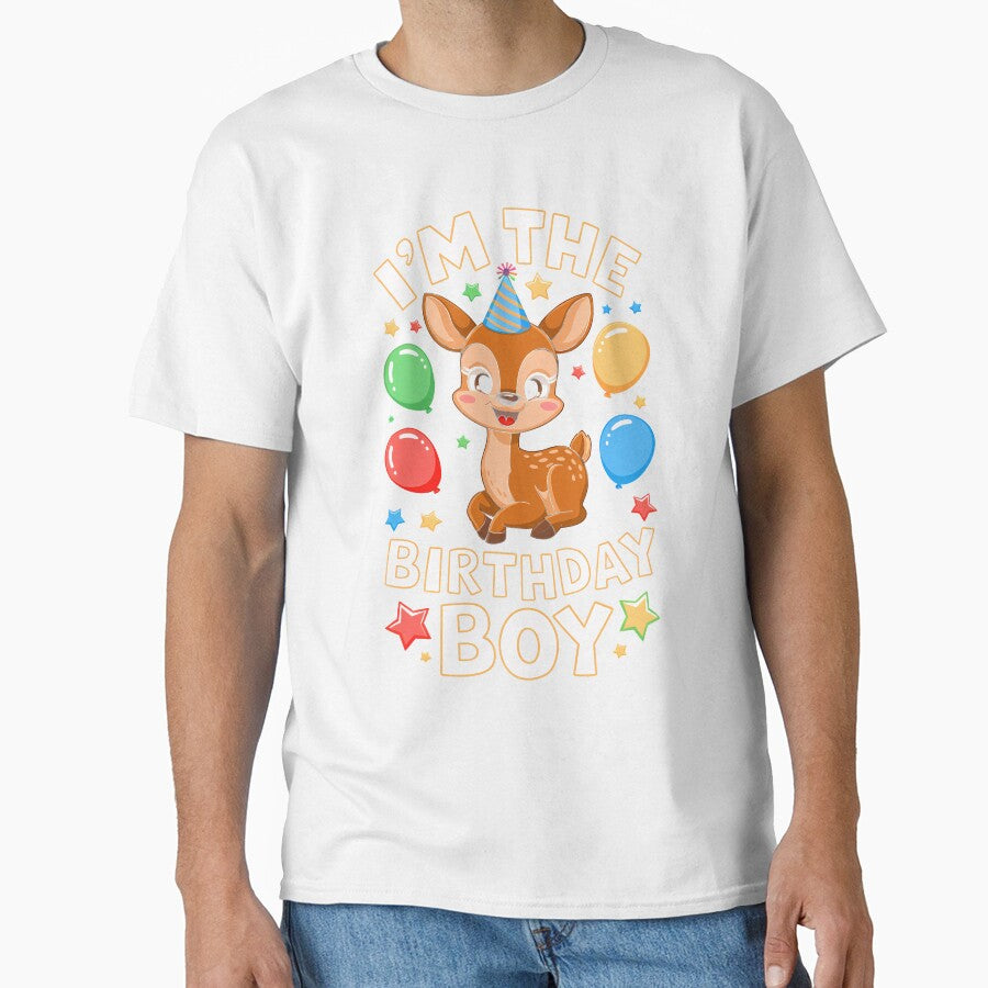 Funny Deer Birthday Boy Bday Boys Girls Kids by rafaeltto