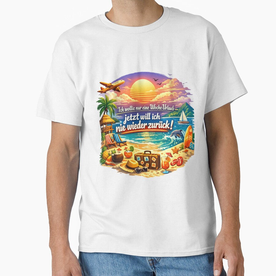 Just one week's vacation – now I never want to go back! The fun summer design for dropouts. by CoolContent Factory