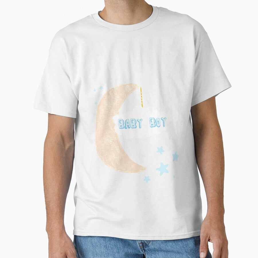Over the Moon for Baby Boy by AshTreeCrtvCo