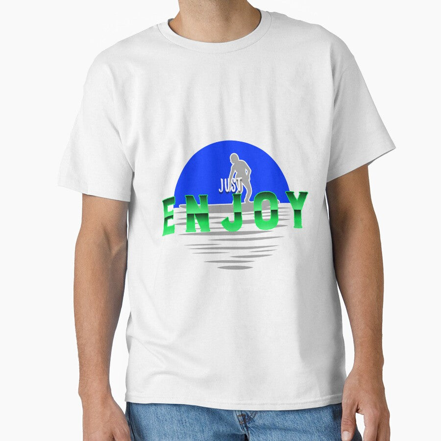 Just Enjoy The Ride. Inspirational Quote Surfer T-Shirt by SuccessfulVibes