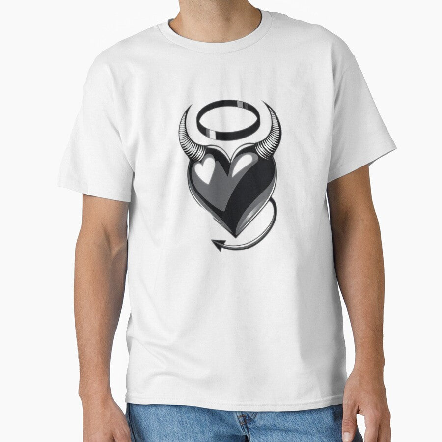 Valentines Day black heart with horns and halo,Valentine heart,valentine art,valentine design by Expressions-Sel