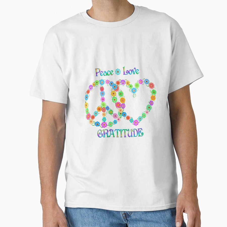 Peace Love Gratitude Peace Sign and Heart by CoolDoodles