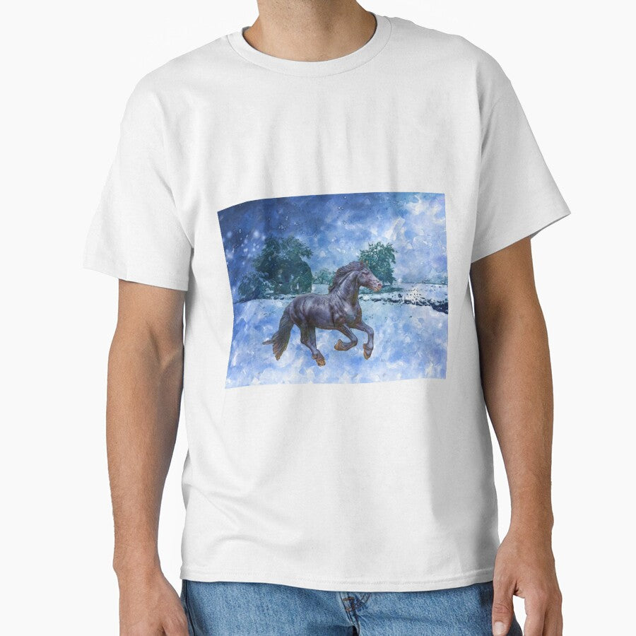 Black Horse in the Winter by LisaMPierce1990