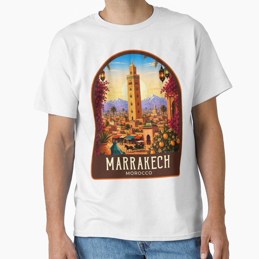 Marrakech Vintage Travel Illustration by HomeLivingCo