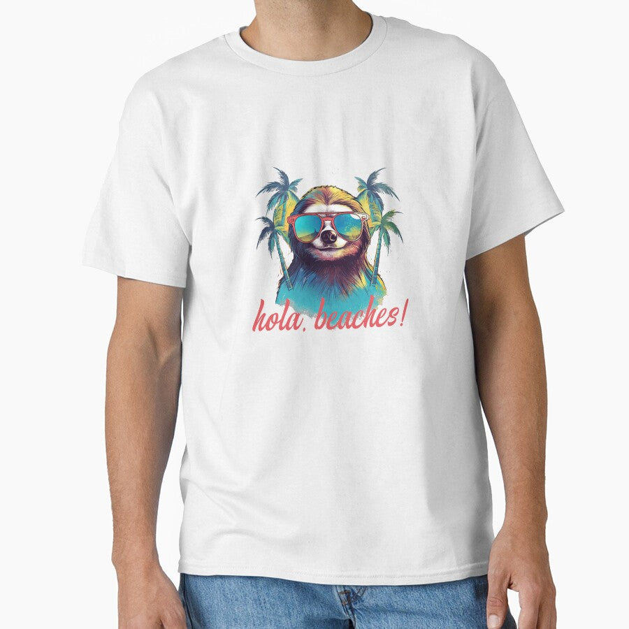 Hola Beaches Sloth simple by TeePulseMania