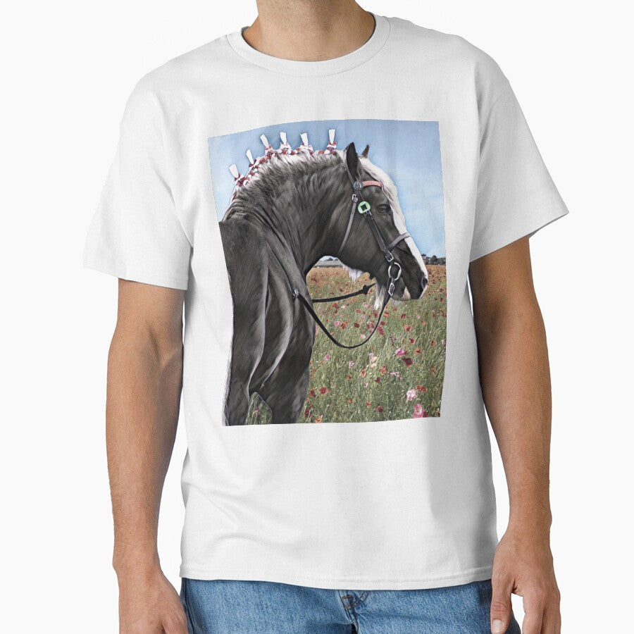 CLYDESDALE AND POPPIES, HORSE ART AND PHOTOGRAPHY by Barbara Jean Photo Art And Design