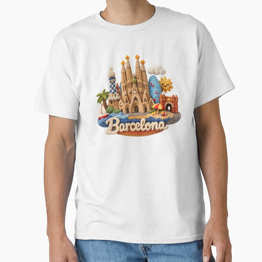 Cute Knitted Barcelona Landmark | Handmade Yarn City Travel Souvenir by Moons Studio