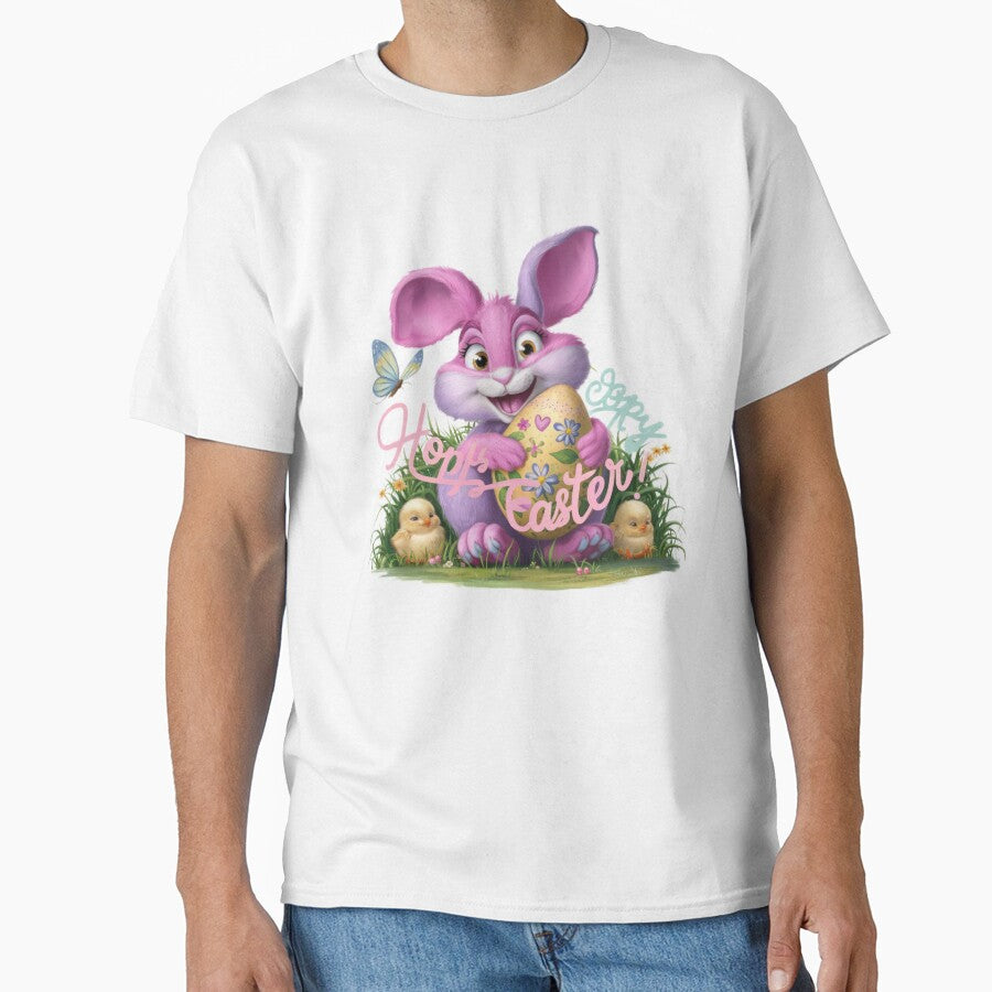 funny easter pink bunny with Easter eggs,Happy Easter,Easter Humor,Easter Day,funny easter design by Expressions-Sel