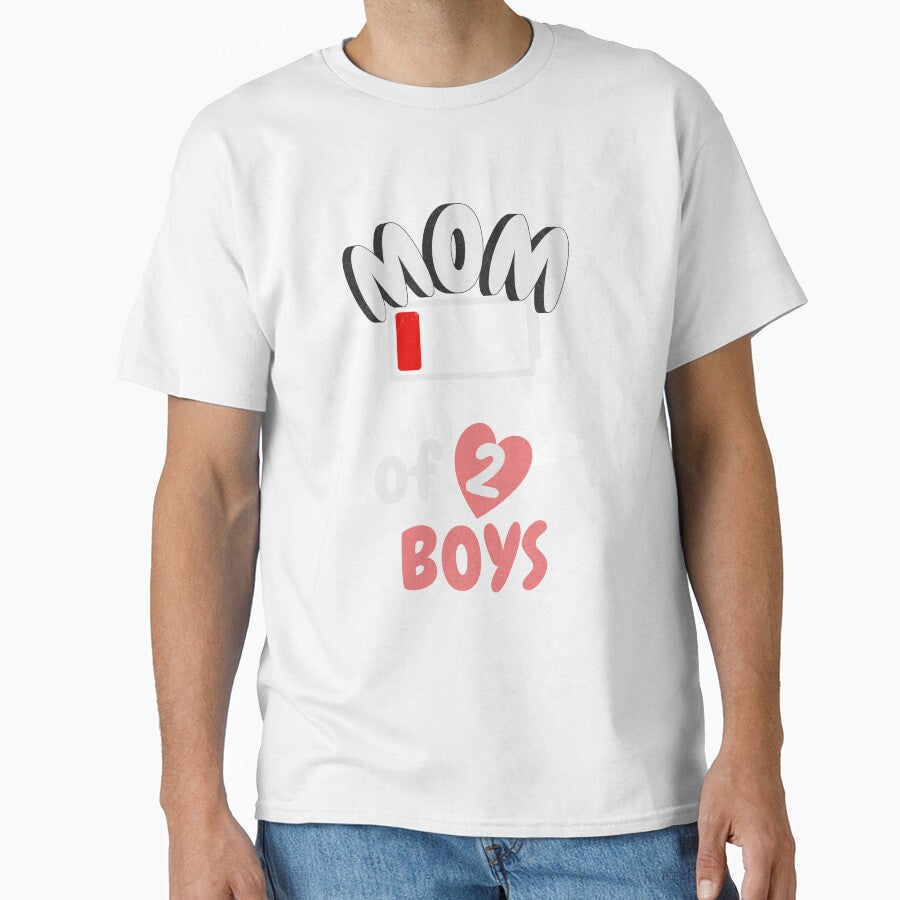 Funny Mom of 2 boys low battery by cutefashion