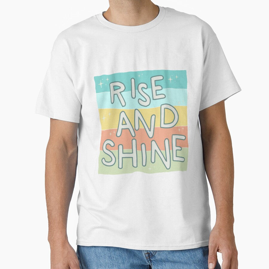 Rise and shine, inspirational life quote (colour palette background, color palete) by Sanaura