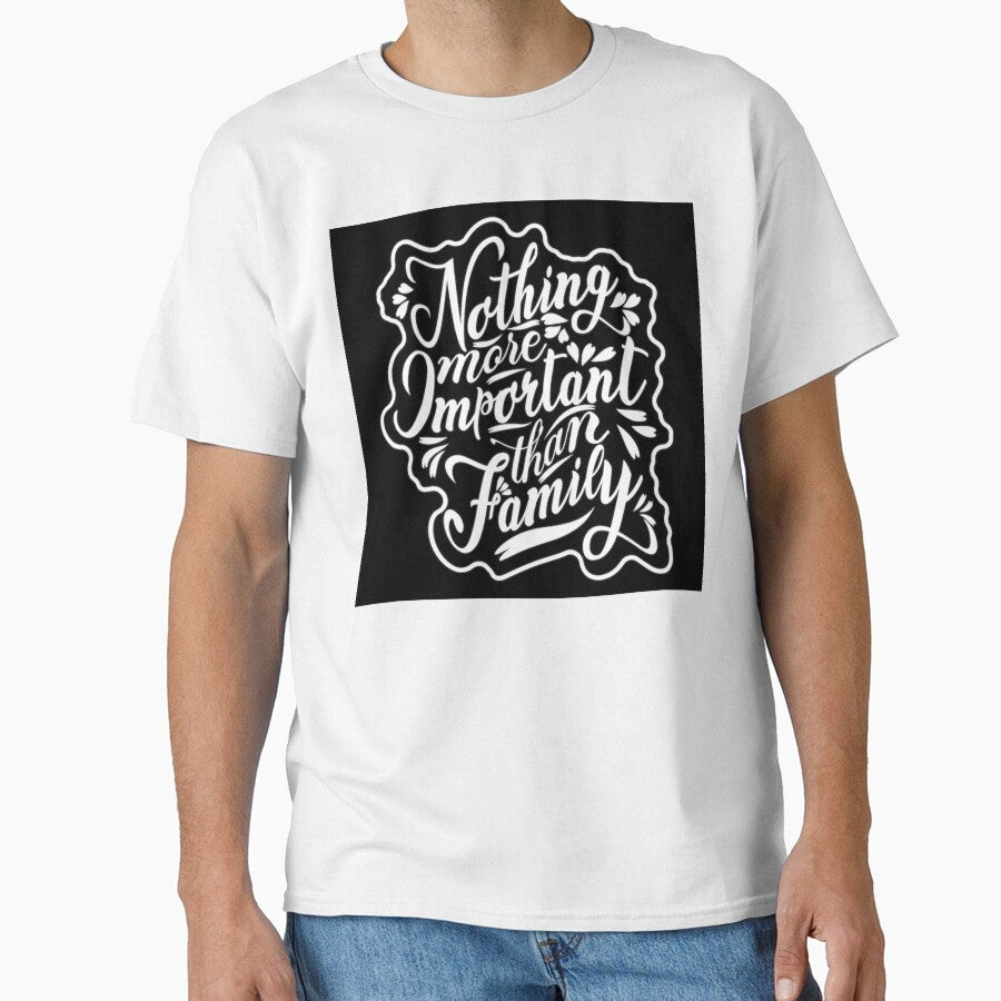 Nothing More Important Than Family – Inspirational Family Quote Typography Design by waldex44
