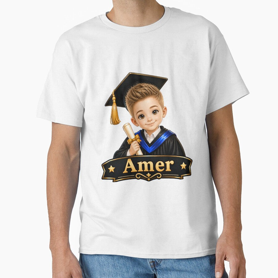 Cute Kindergarten Graduation Boy Amer Class of 2026 Sticker by JoyPopSticker