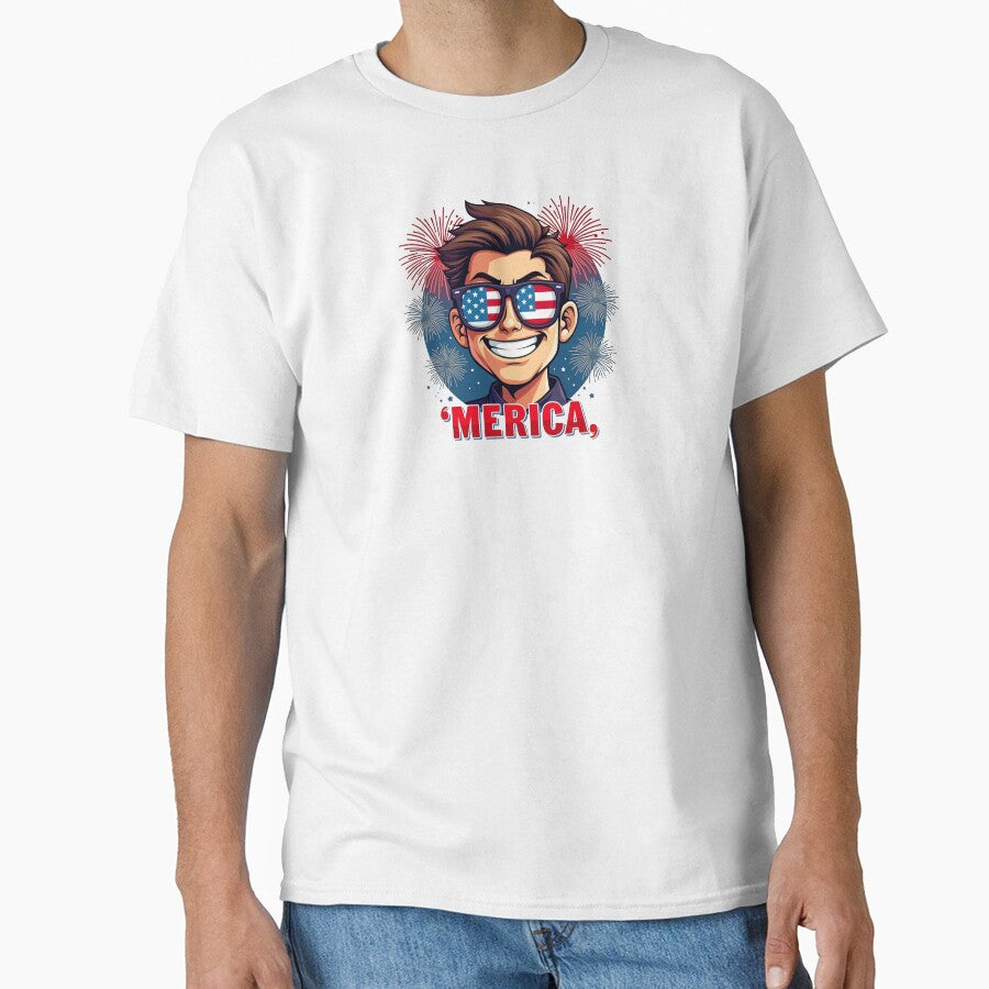 Merica Patriotic Shirt – Funny 4th of July USA Pride T-Shirt by SNW-Collective