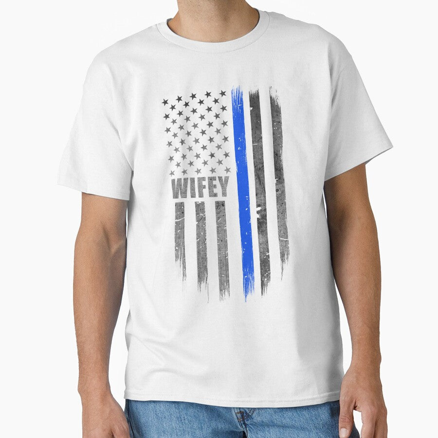 Police Wife Thin Blue Line Flag Police Officer Gift Law Enforcement Deputy Sheriff Wifey by bluelinegear