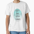 Enjoy the little things, inspirational life quote (blue colour palette, color palete) by Sanaura