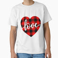 Valentine day | Love buffalo plaid heart by artdes1gn