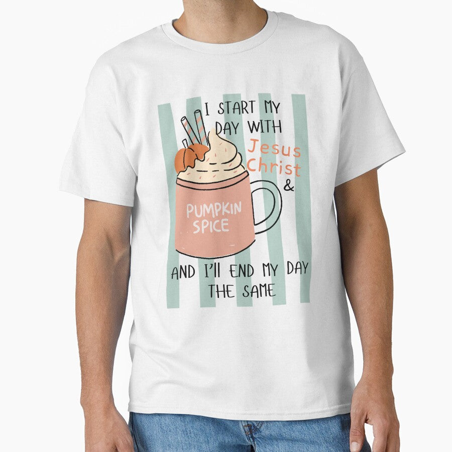 Jesus Christ and Pumpkin Spice Coffee Lover, Fall For Jesus, Pumpkin Spice Latte, Cute Christian Fall by Forevermore