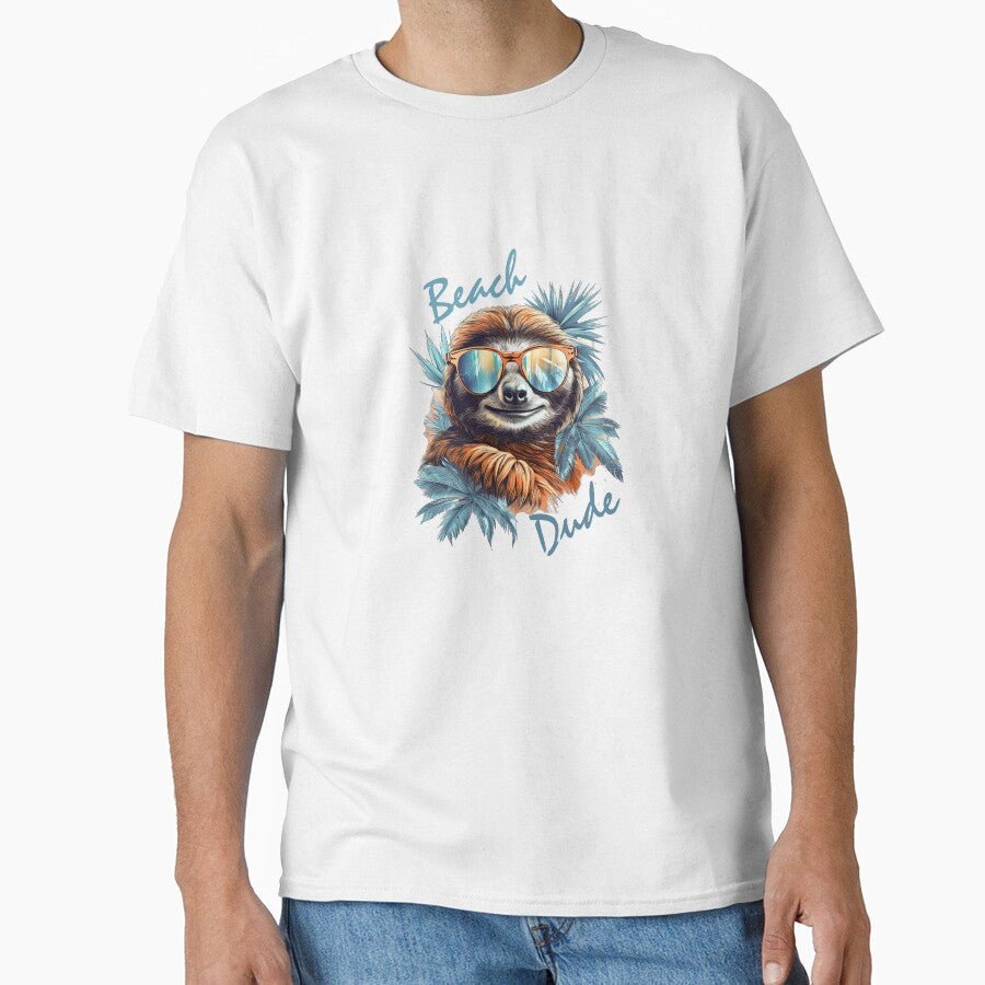 Beach Dude Sloth by TeePulseMania