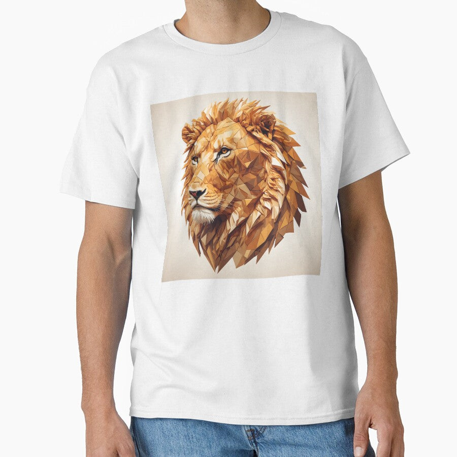Majestic Lion Low-Poly Geometric Art by RawNaturePrints