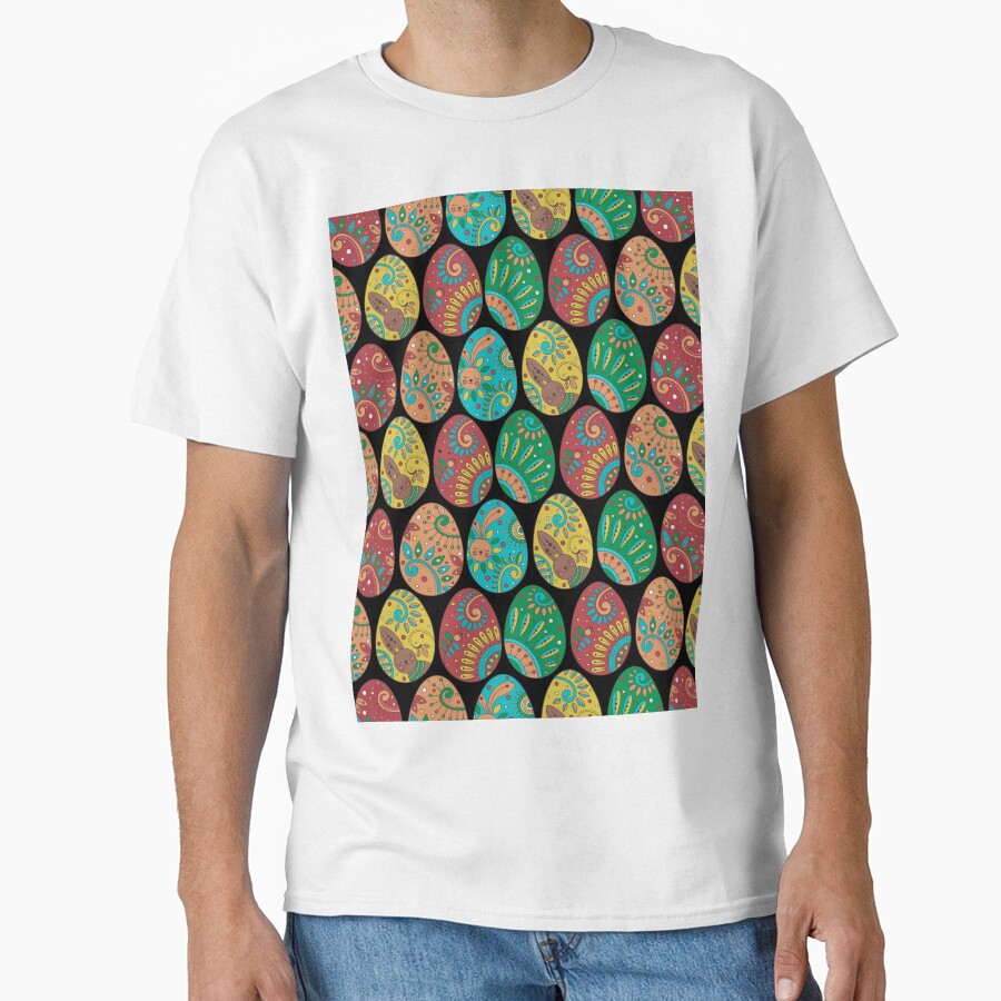 Easter Eggs bright,vibrant trendy art pattern by cutecrazytshirt