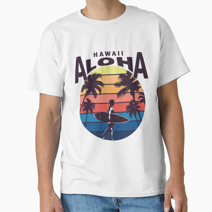 Retro Aloha Hawaii Vacation Beach Sunset Vintage Hawaiian Summer by STORHAMIDO