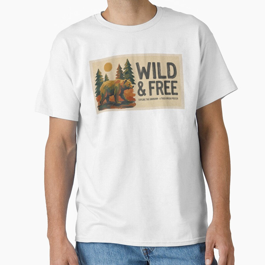 Wild Bear Adventure Brushstroke Nature Art by WATEKE