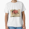 Brown shire horse outside – digital painting with vintage look by NickoPrints