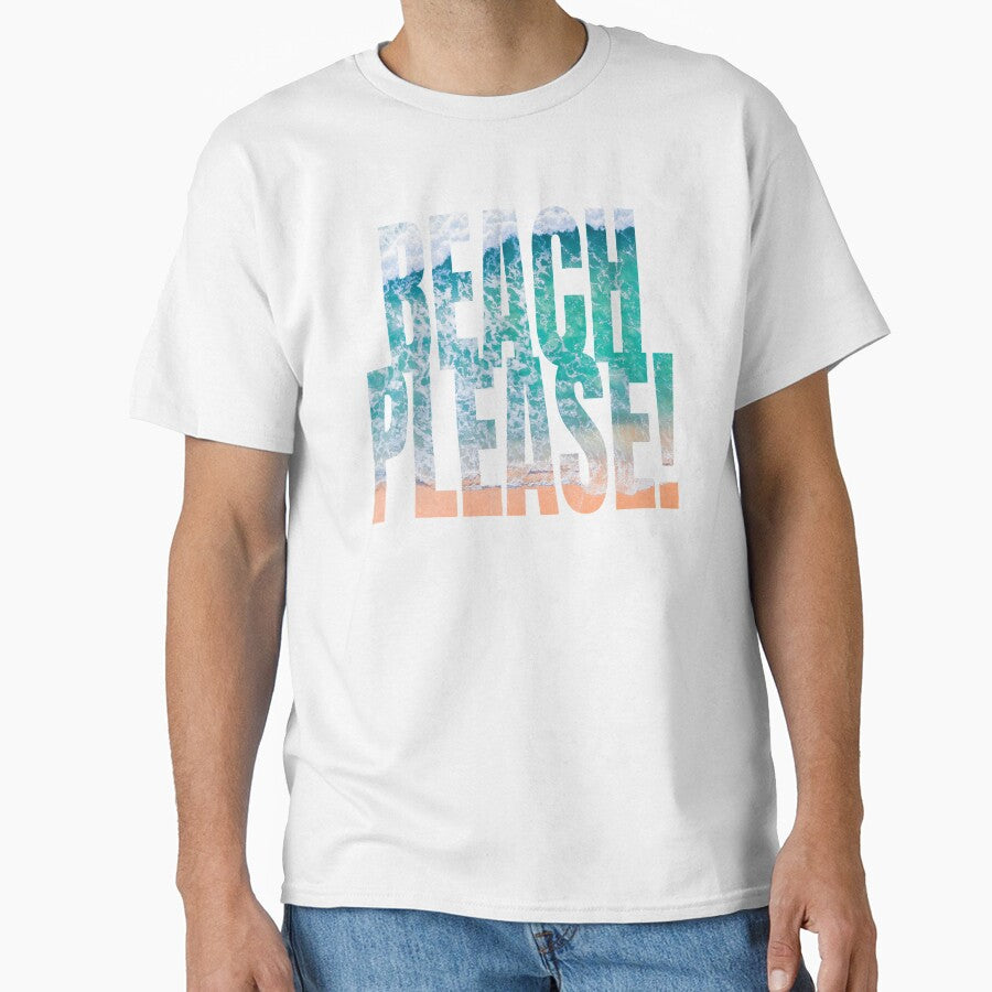 Beach Please - Beach Lover Summer Text Design by Gerhanj