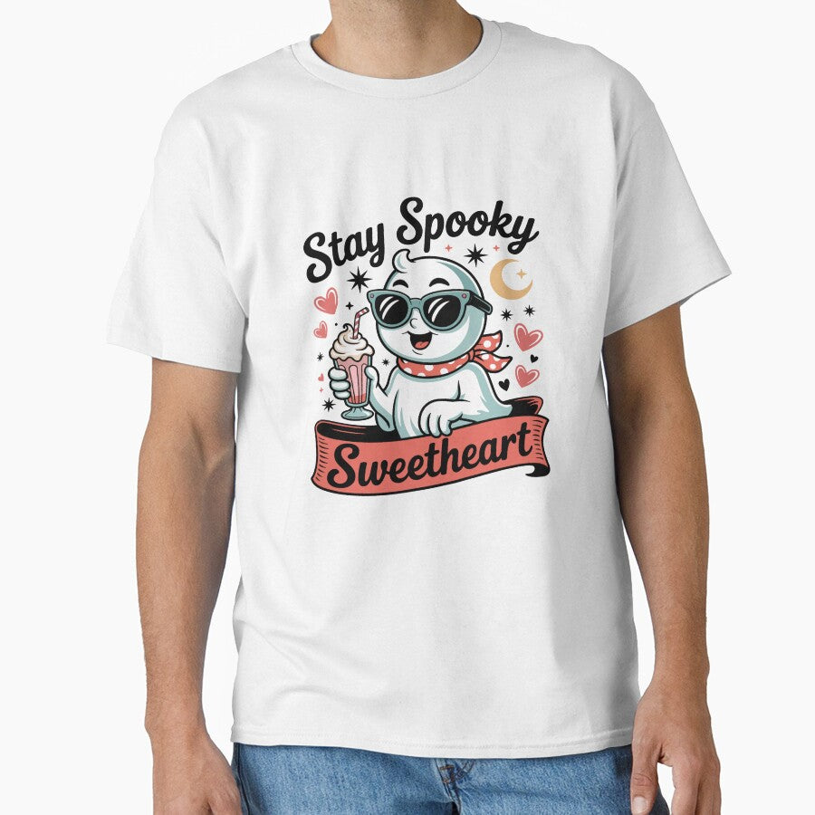 Stay Spooky Sweetheart Design , Spooky Season , Funny Halloween, Halloween shirt, Stay Spooky Halloween Skeleton by Merchall  store