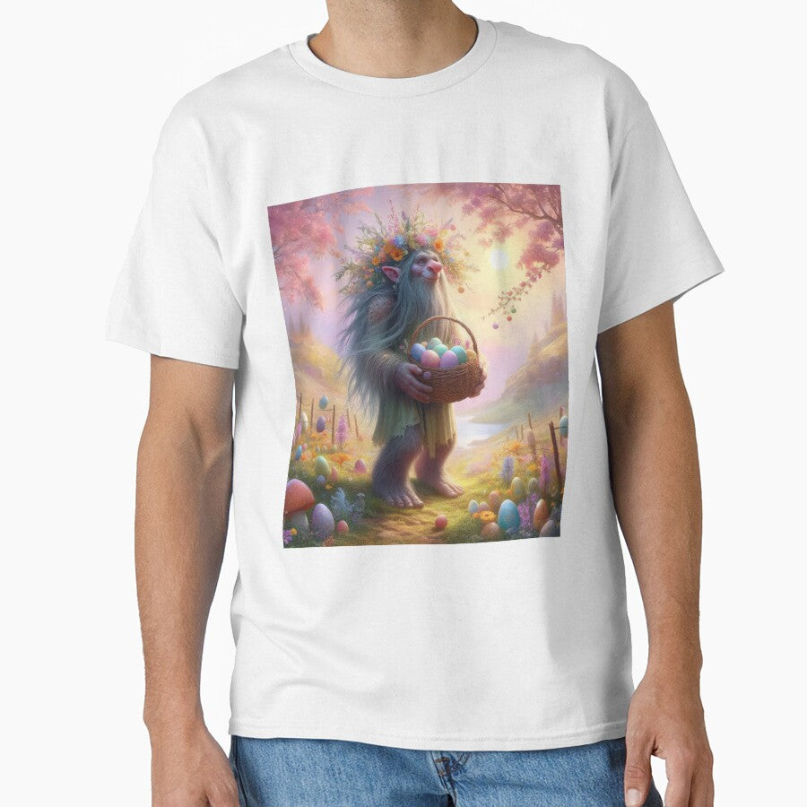 troll with a basket of eggs happy fantasy easter landscape by Expressions-Sel