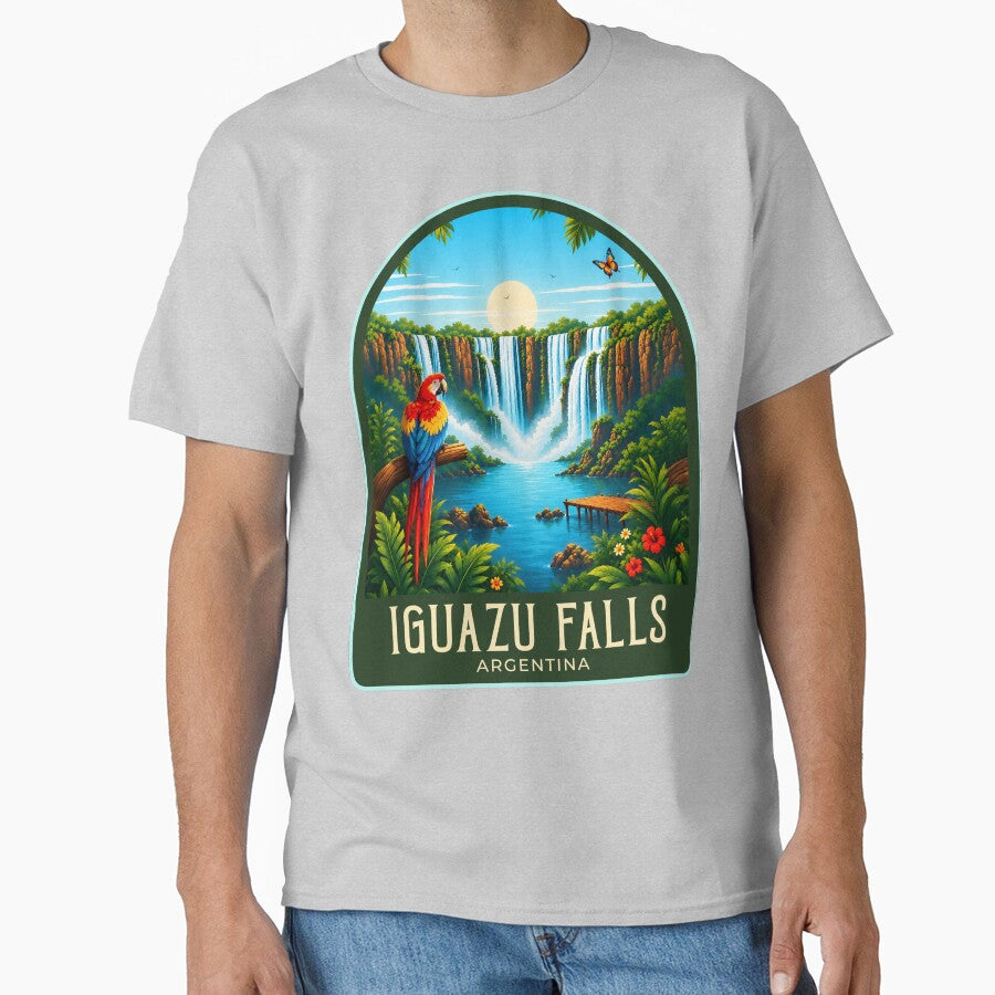 Iguazu Falls Vintage Travel Illustration by HomeLivingCo