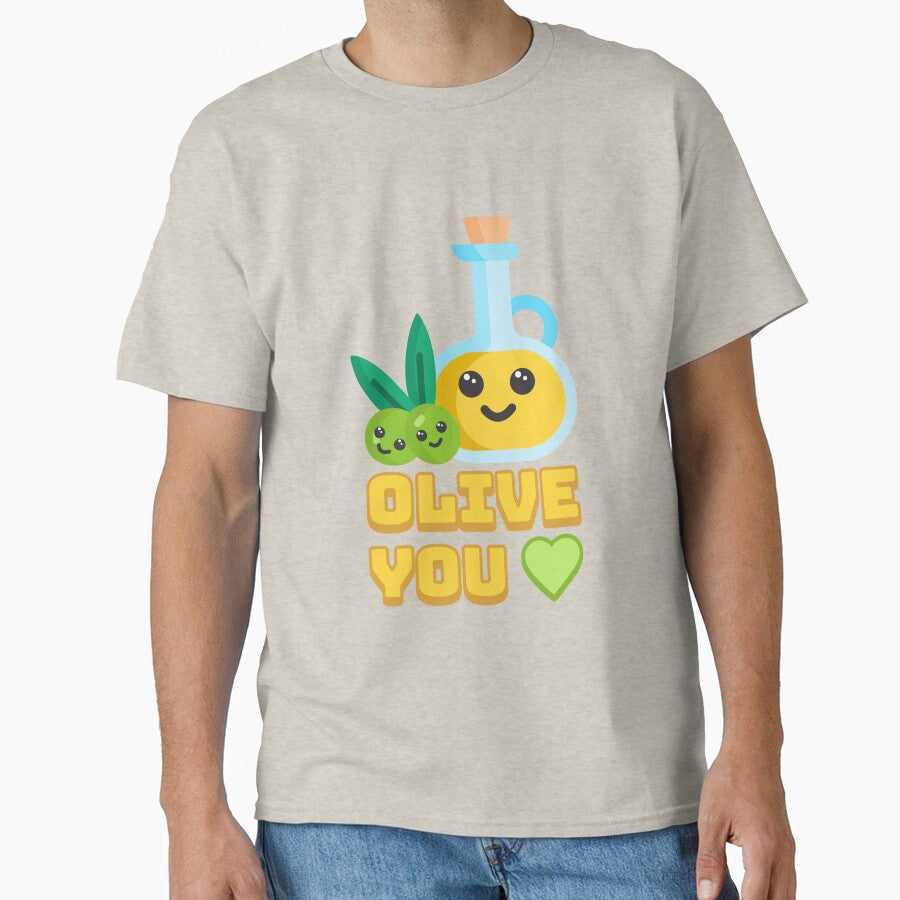 Olive You! Cute Olive I Love You Cartoon by PMCreative