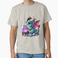 Cute Azure Baby Dragon with Purple Crystal Egg by NerdiPop