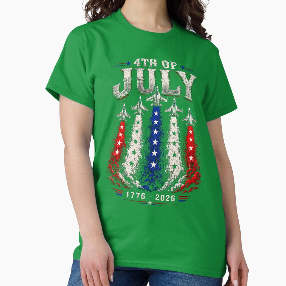4th of July Air Show Shirt | Patriotic USA Fighter Jets Tee | Independence Day T-Shirt | Military Family Gift | Veteran Pride Shirt by Pablo Barilari Art