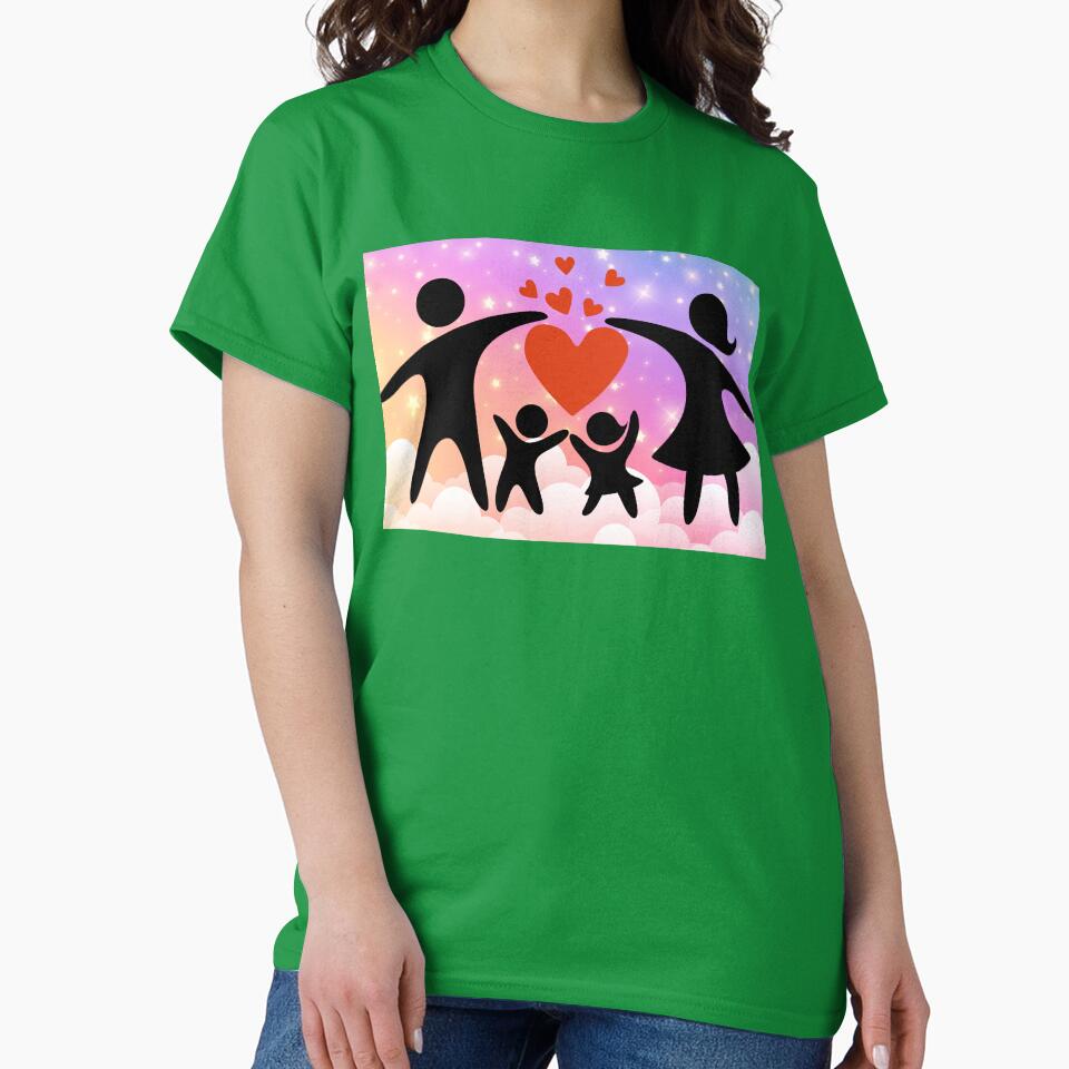 Family Love Forever - Happy Family Heart Design by Palette _Vibes