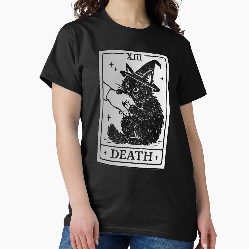 Black Cat Death Tarot Card by FerminVigo