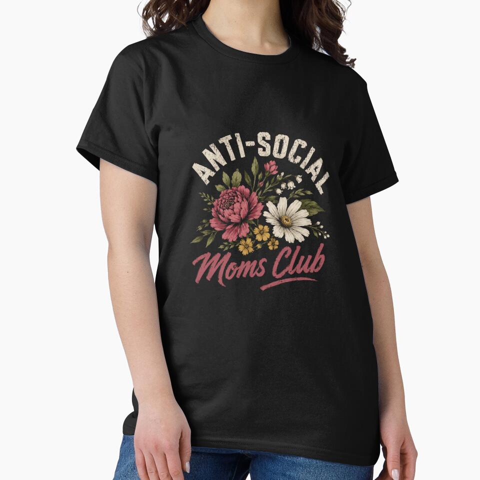 Anti-Social Moms Club Introverted Mother Funny Parent by RetroMini2026